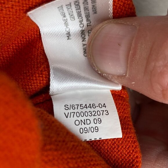 Old Navy Mens Sweater Large Pullover V-Neck Cotton Blend Orange V-Neck Knit - Picture 7 of 9